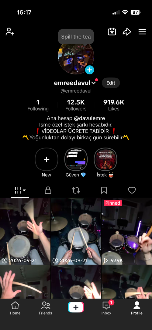 TikTok'ta İstek Şarkı